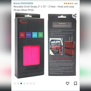 NWT 💟🧳Pink Velcro Straps